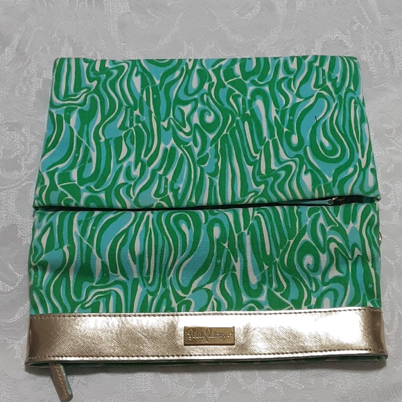 Lilly Pulitzer Finders Keepers "Hot To Trot" Crossbody Fold-Over Clutch Purse. - Picture 5 of 16
